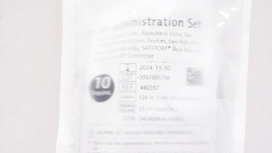 Braun 490357 IV Administration Set, 10 Drops/mL, 26mL x 134inch